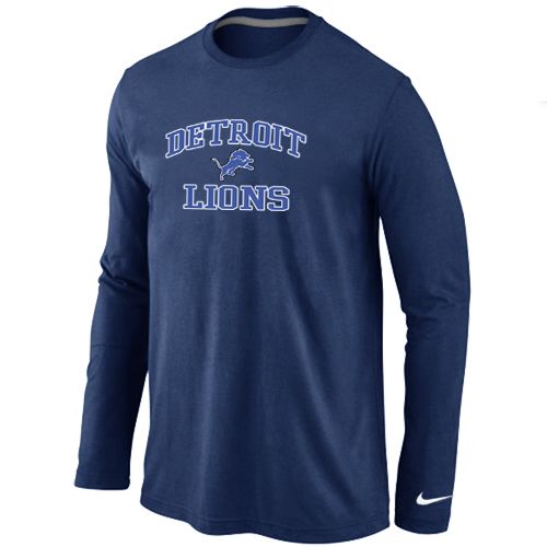 Nike Detroit Lions Heart & Soul Long Sleeve NFL T-Shirt - Dark Blue